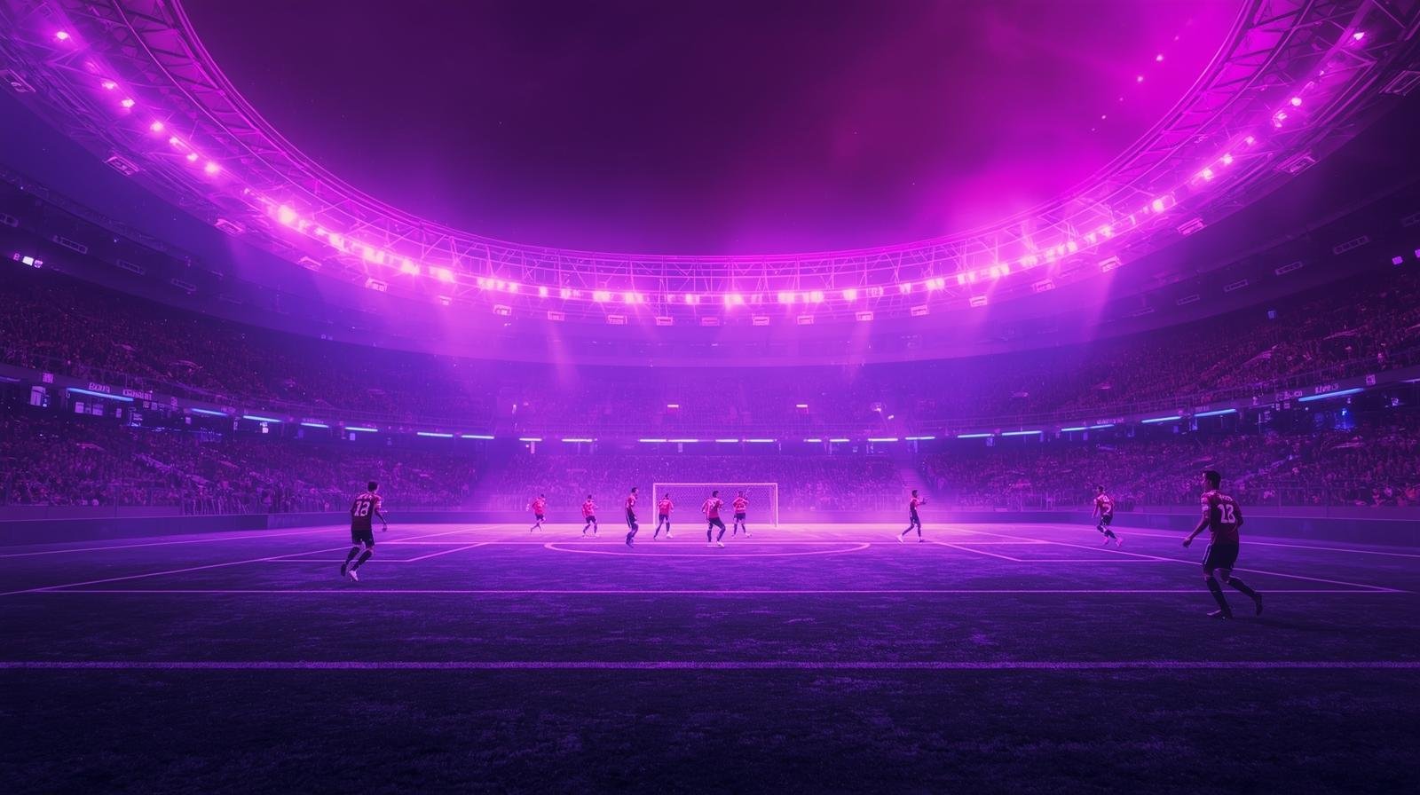 soccer futuristic in purple