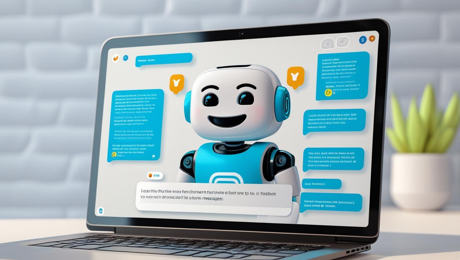 Cartoon property management software with a smiling AI bot, symbolizing JurnyOS as the first agentic AI operating system for hospitality.
