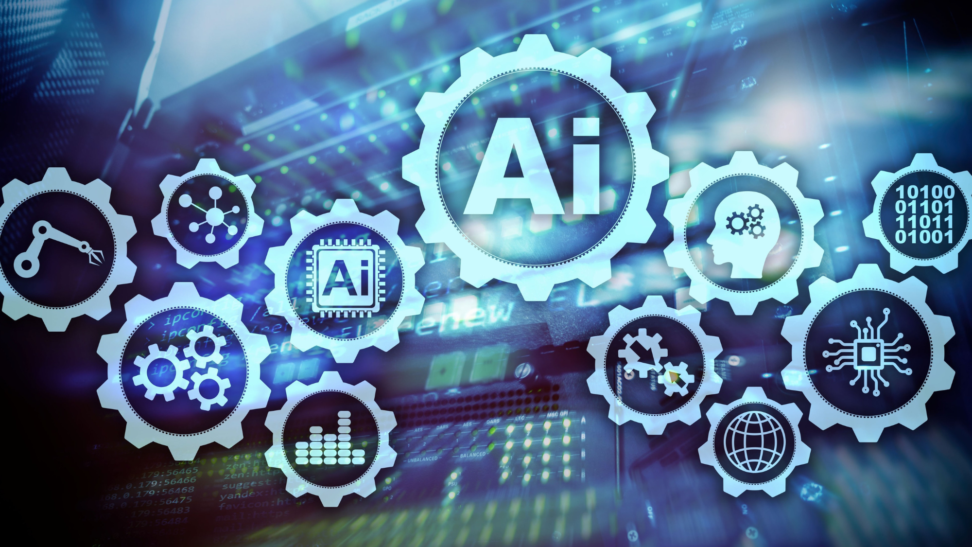 Engraved-style AI and technology icons symbolizing Jurny’s AI automation improving hospitality guest communication across multiple channels.